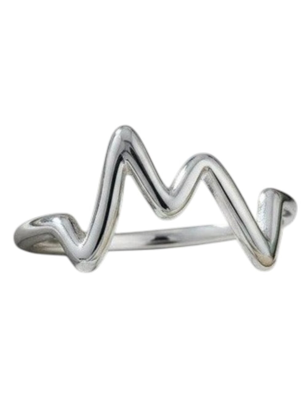 925 STERLING SILVER Heartbeat EKG Ring Nurse Doctor